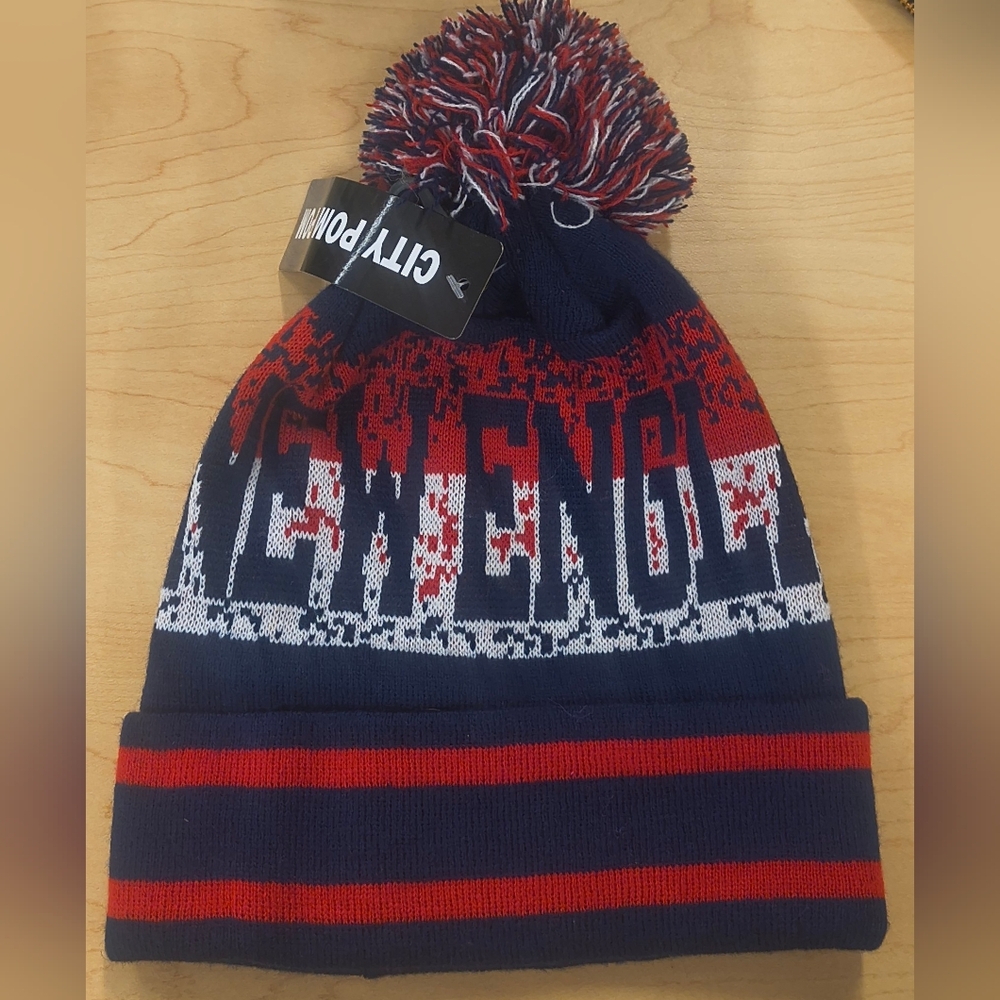 New England Winter Pom Pom Hat